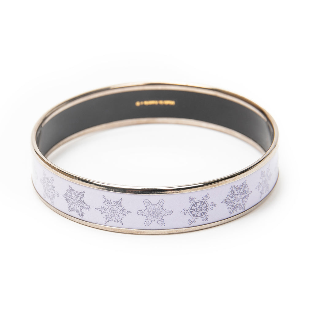 Bracelet Enamel Bangle MM Lilac Silver Plated