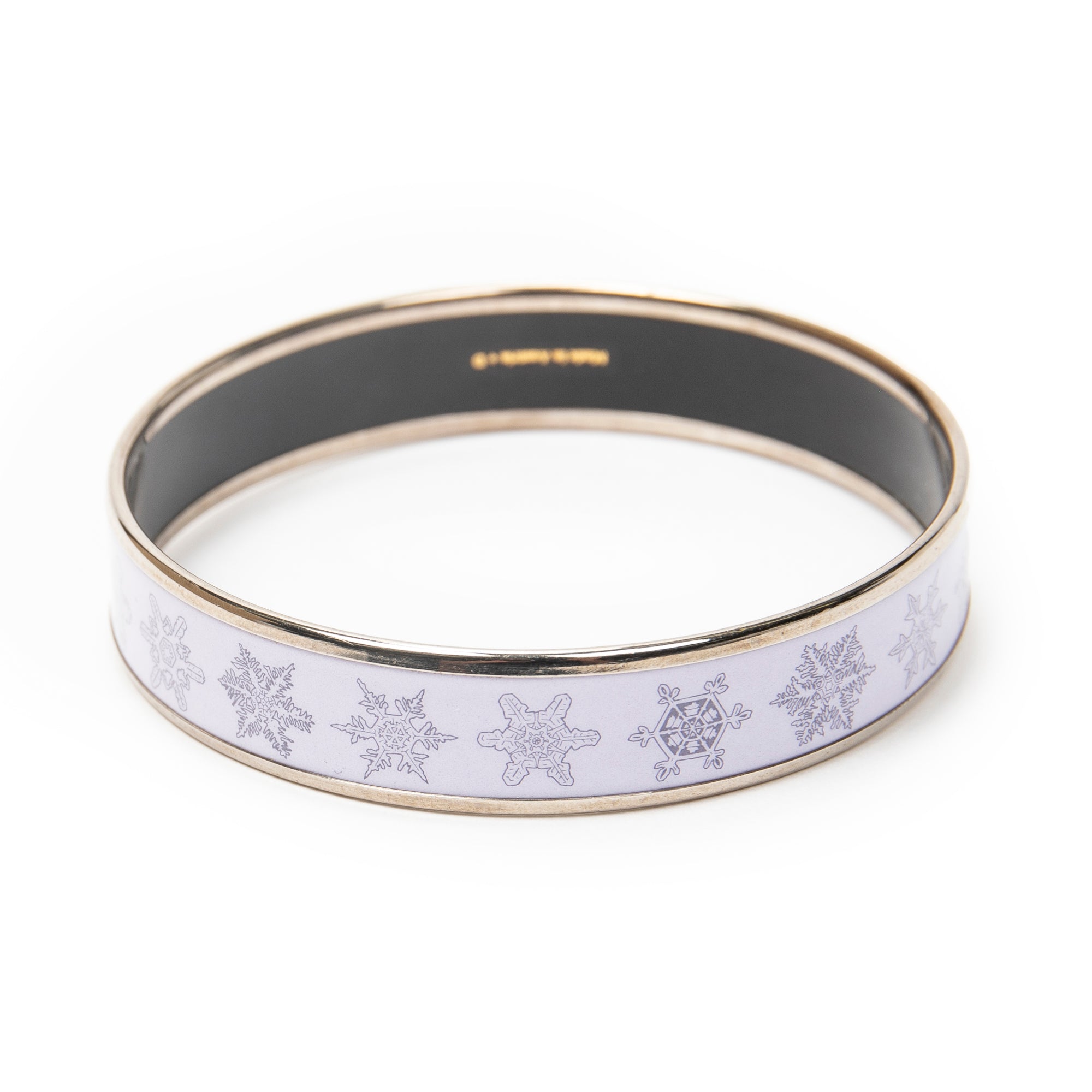 Bracelet Enamel Bangle MM Lilac Silver Plated