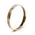 Bracelet Enamel Bangle PM Blue Gold Plated