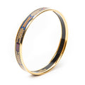 Bracelet Enamel Bangle PM Blue Gold Plated