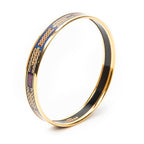 Bracelet Enamel Bangle PM Blue Gold Plated