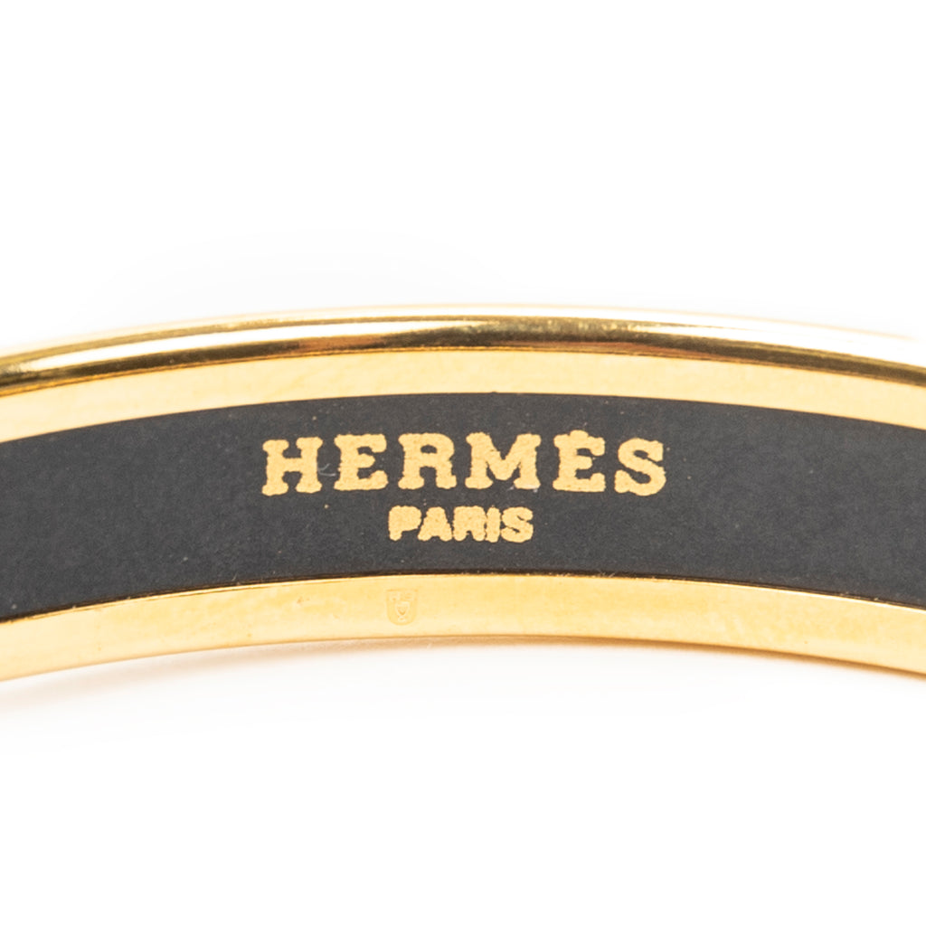 Bracelet Enamel Bangle PM Blue Gold Plated