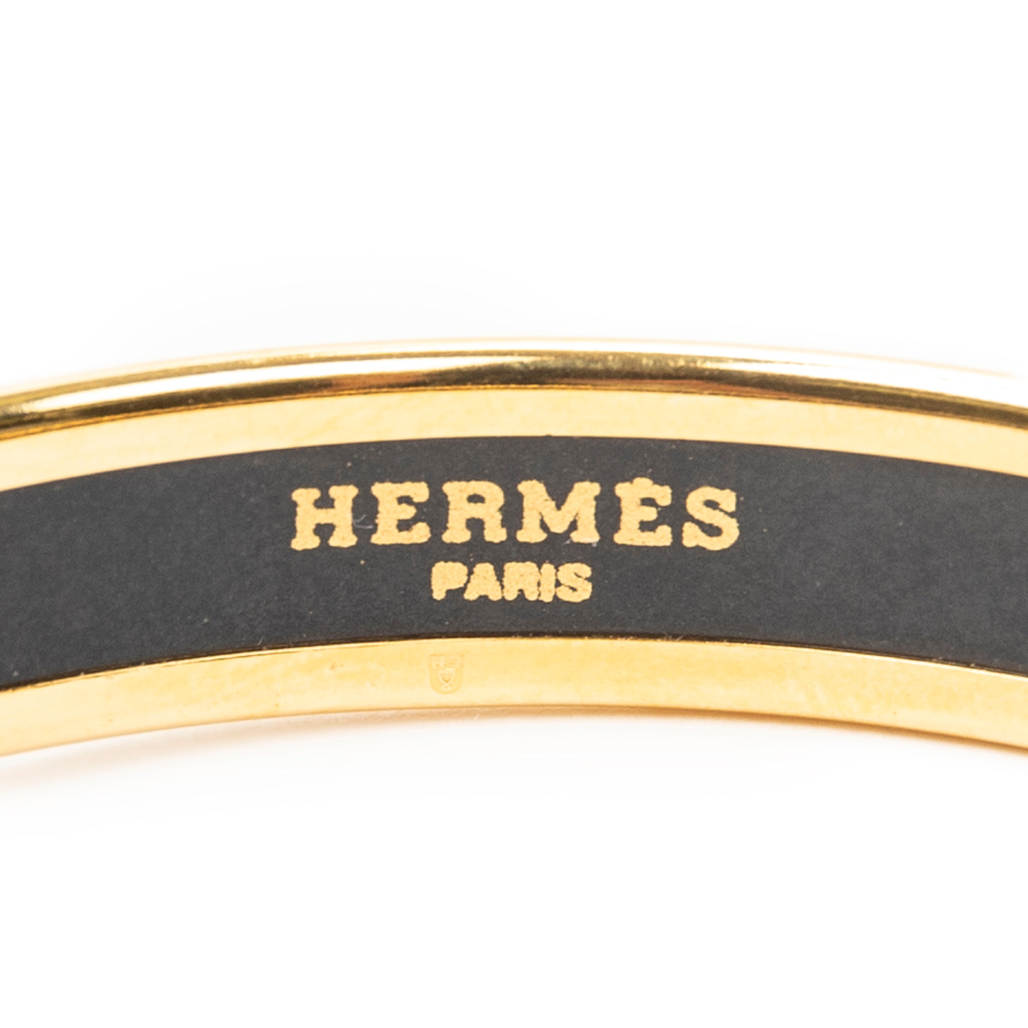 Bracelet Enamel Bangle PM Blue Gold Plated