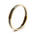 Bracelet Enamel Bangle PM Black Gold Plated