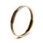 Bracelet Enamel Bangle PM Black Gold Plated