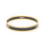 Bracelet Enamel Bangle PM Black Gold Plated