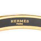Bracelet Enamel Bangle PM Black Gold Plated