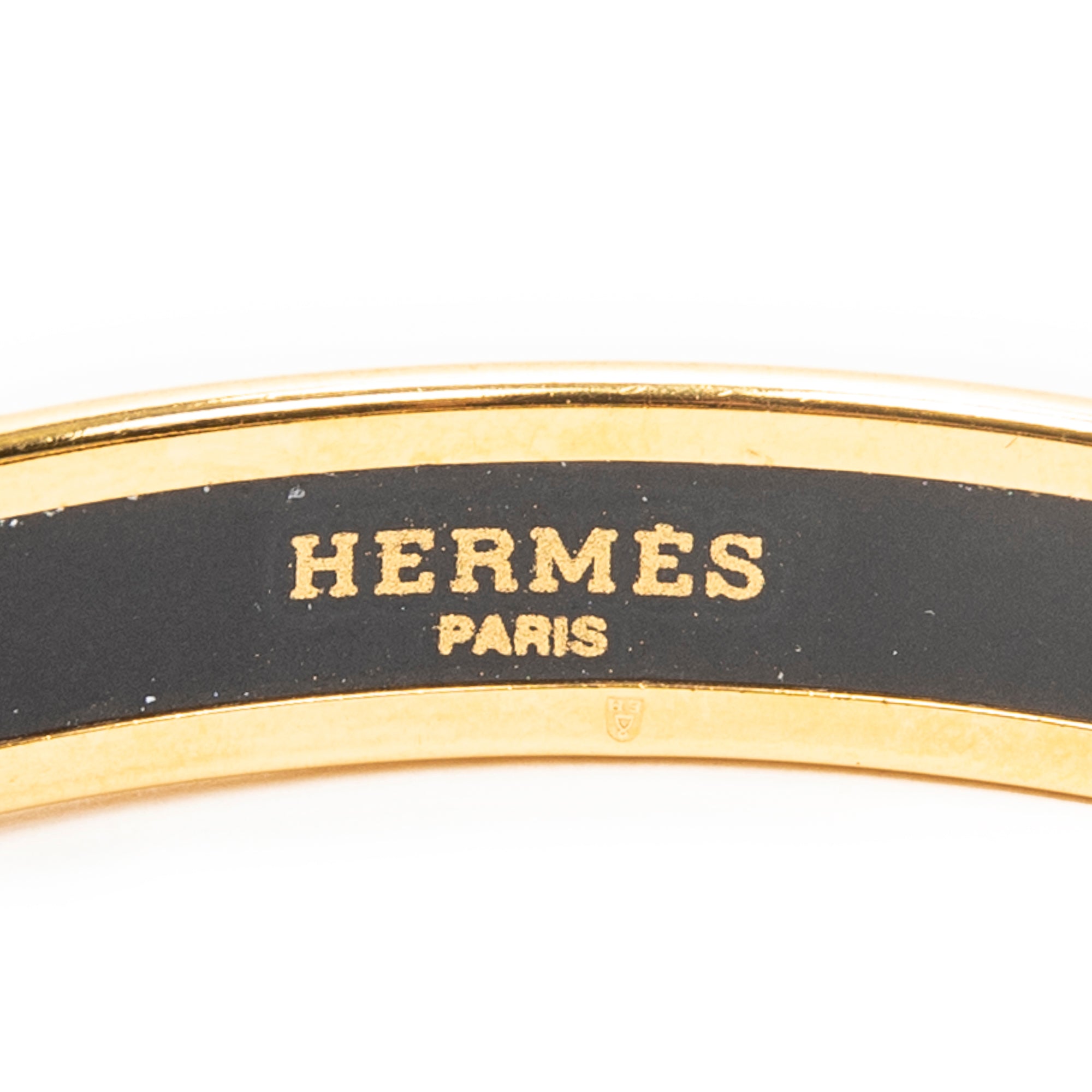 Bracelet Enamel Bangle PM Black Gold Plated