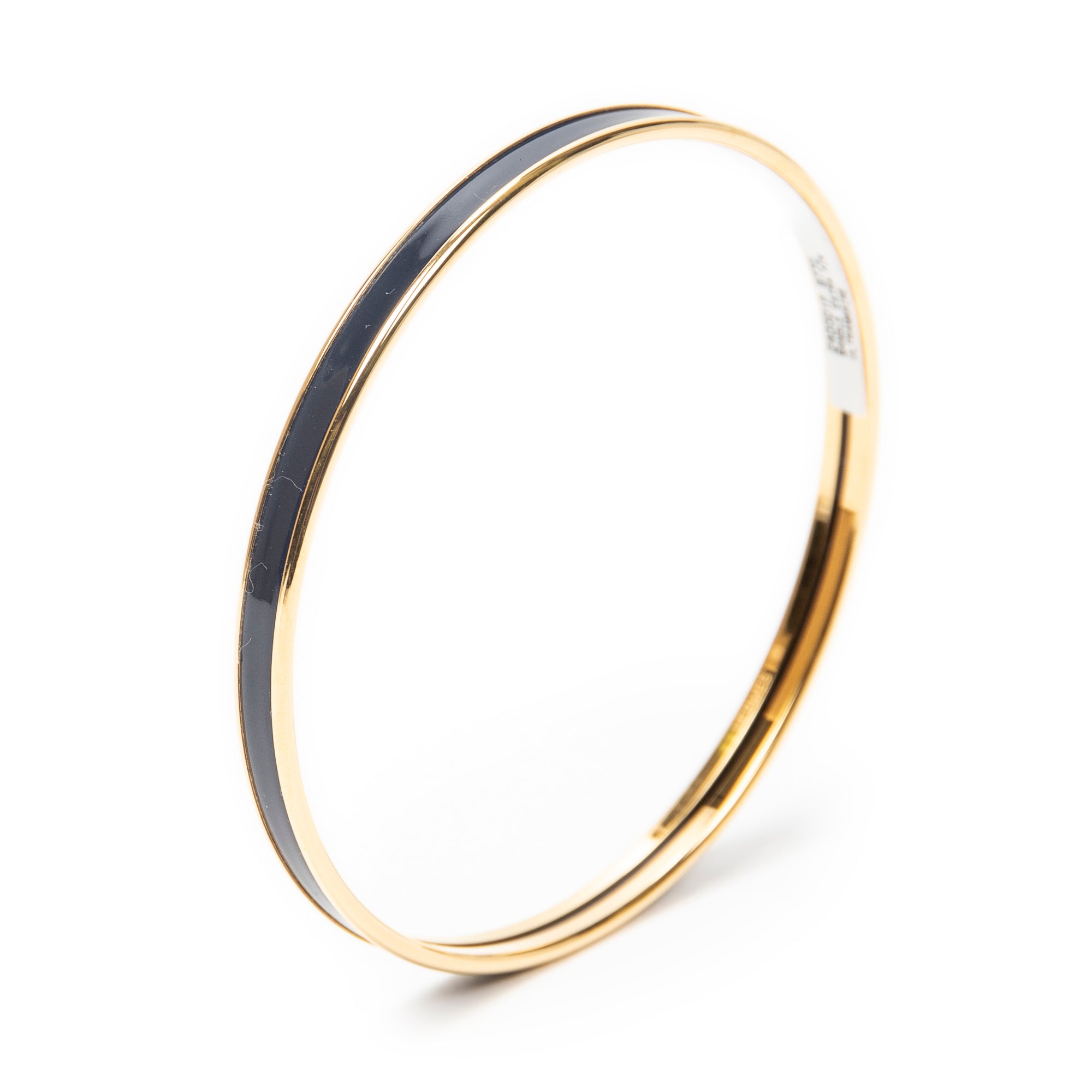 Bracelet Enamel Bangle TPM Navy Gold Plated