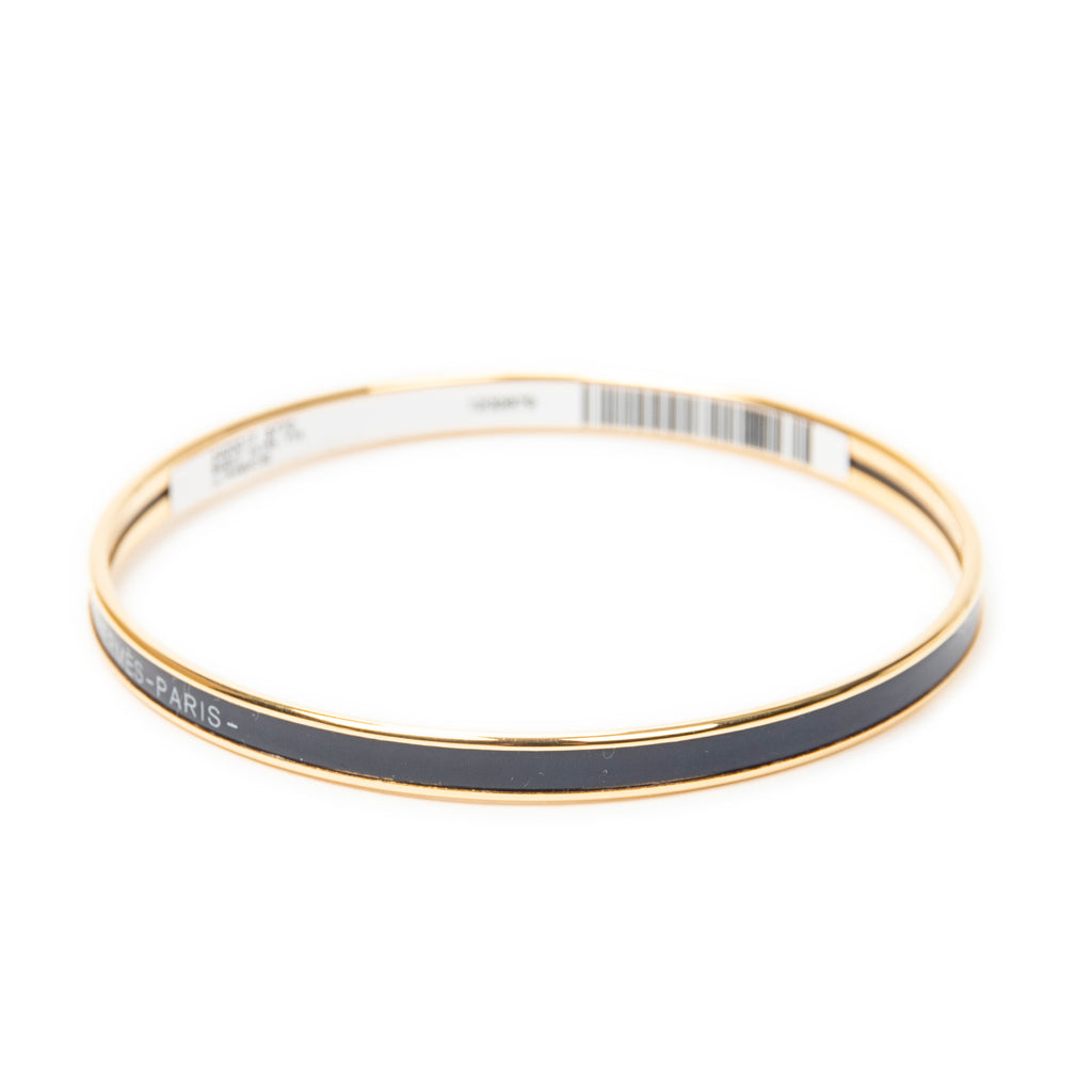 Bracelet Enamel Bangle TPM Navy Gold Plated