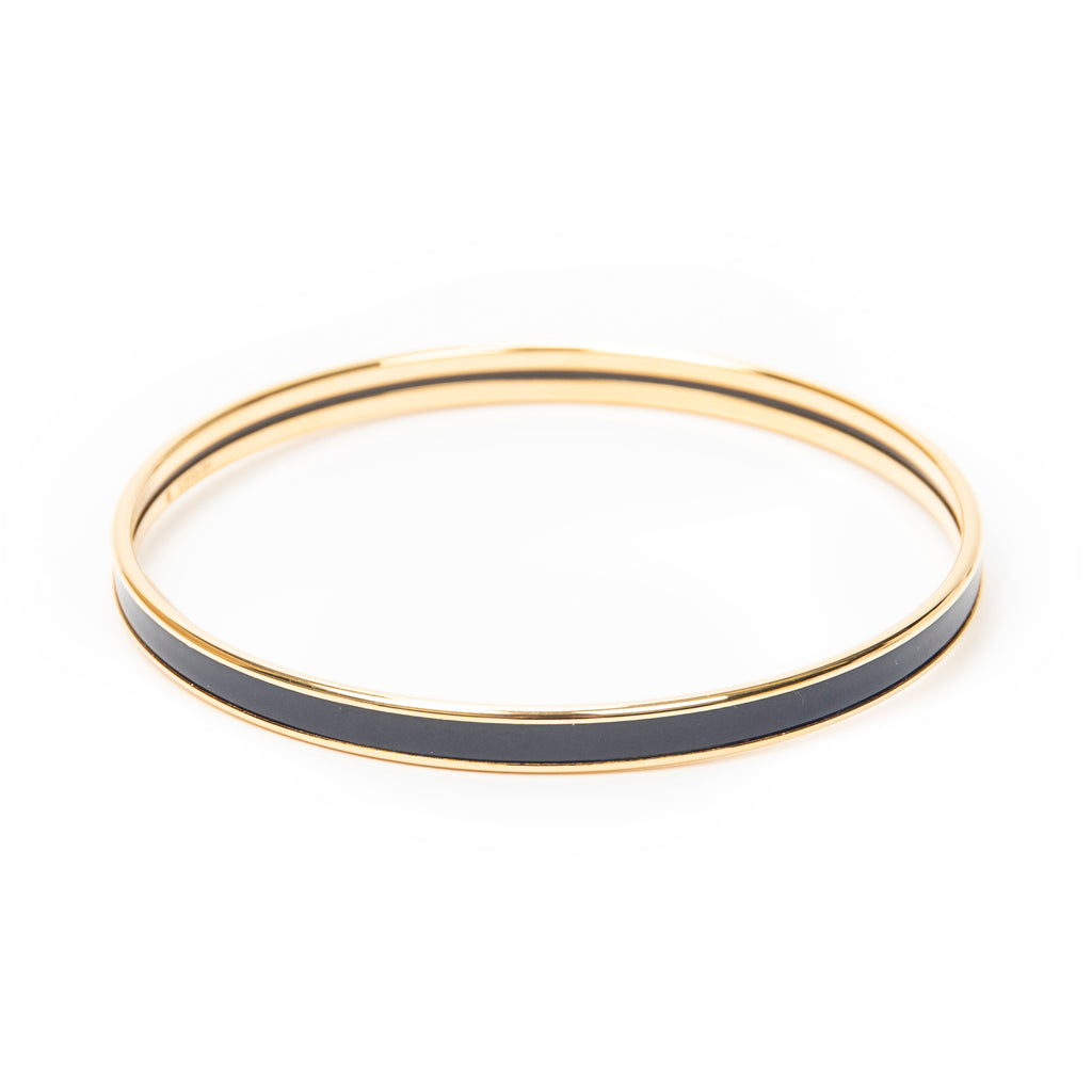 Bracelet Enamel Bangle TPM Navy Gold Plated