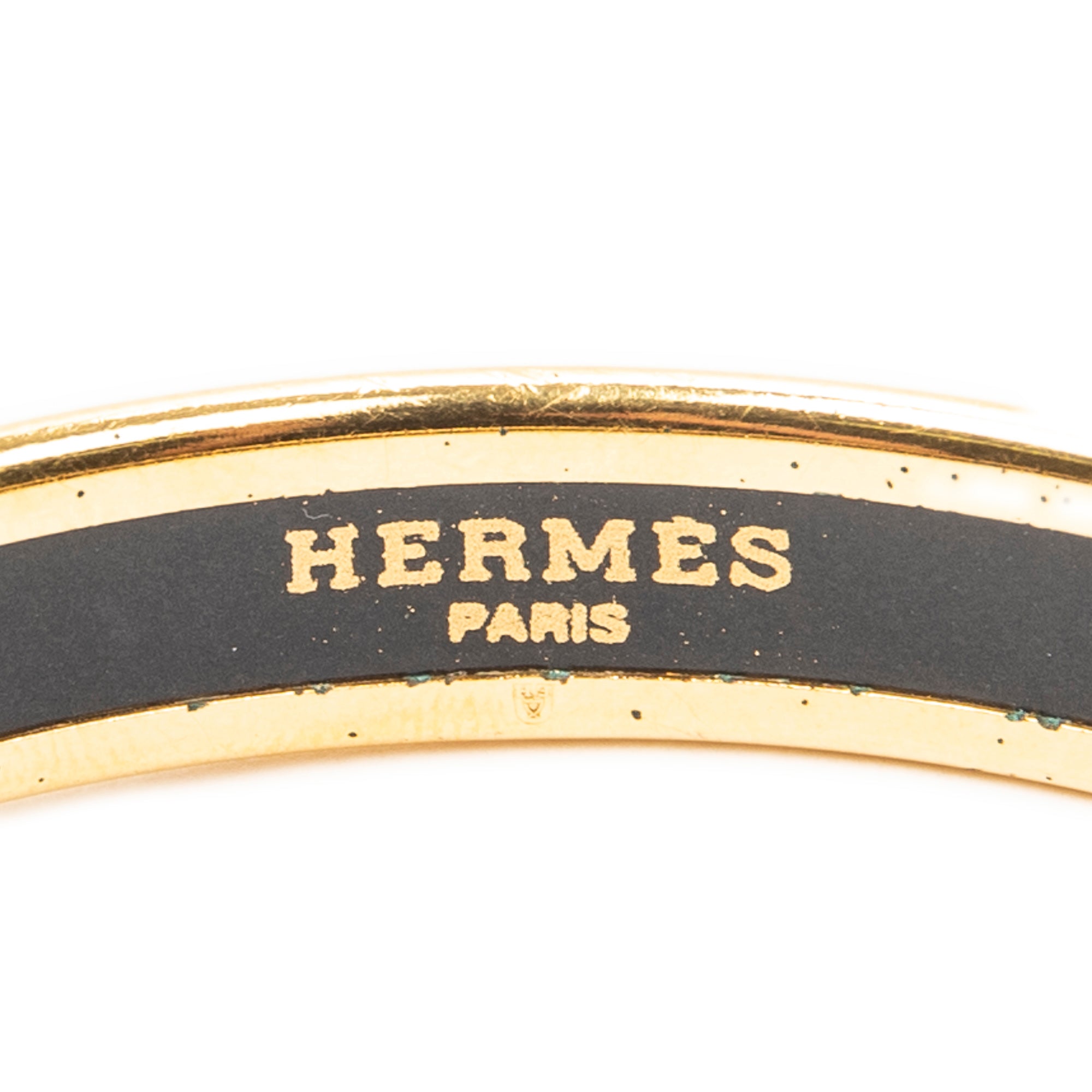 Bracelet Enamel Bangle PM Black Gold Plated
