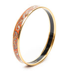 Bracelet Enamel Bangle PM Orange Gold Plated