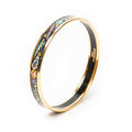 Bracelet Enamel Bangle PM Navy Gold Plated