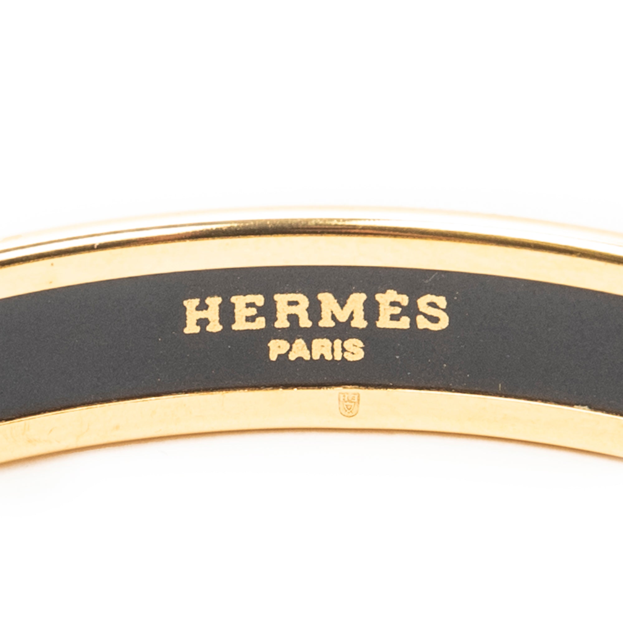 Bracelet Enamel Bangle PM Navy Gold Plated