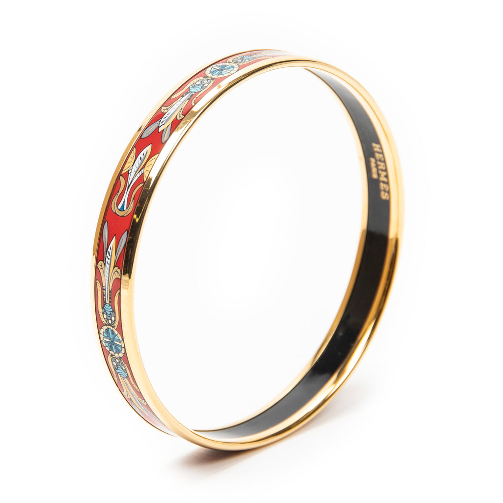 Bracelet Enamel Bangle PM Red Gold Plated