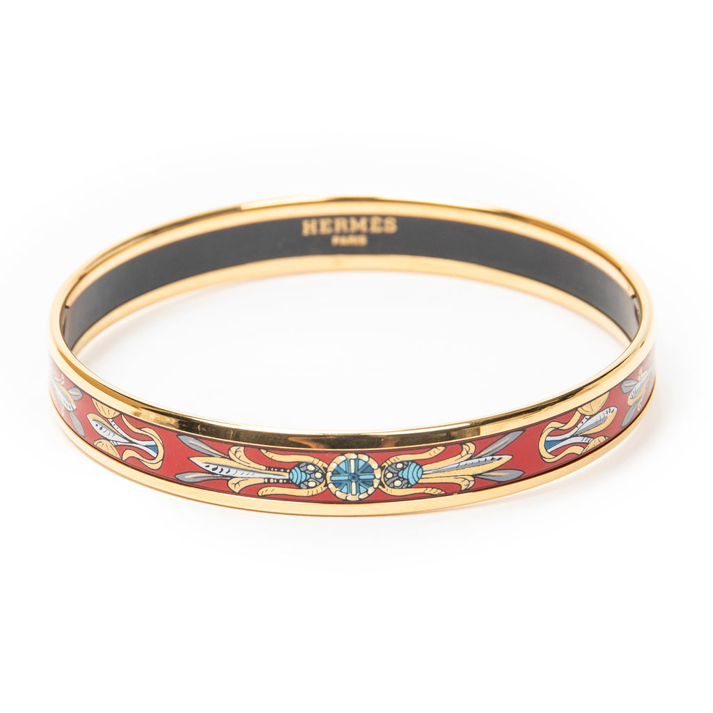 Bracelet Enamel Bangle PM Red Gold Plated