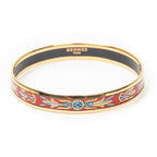 Bracelet Enamel Bangle PM Red Gold Plated