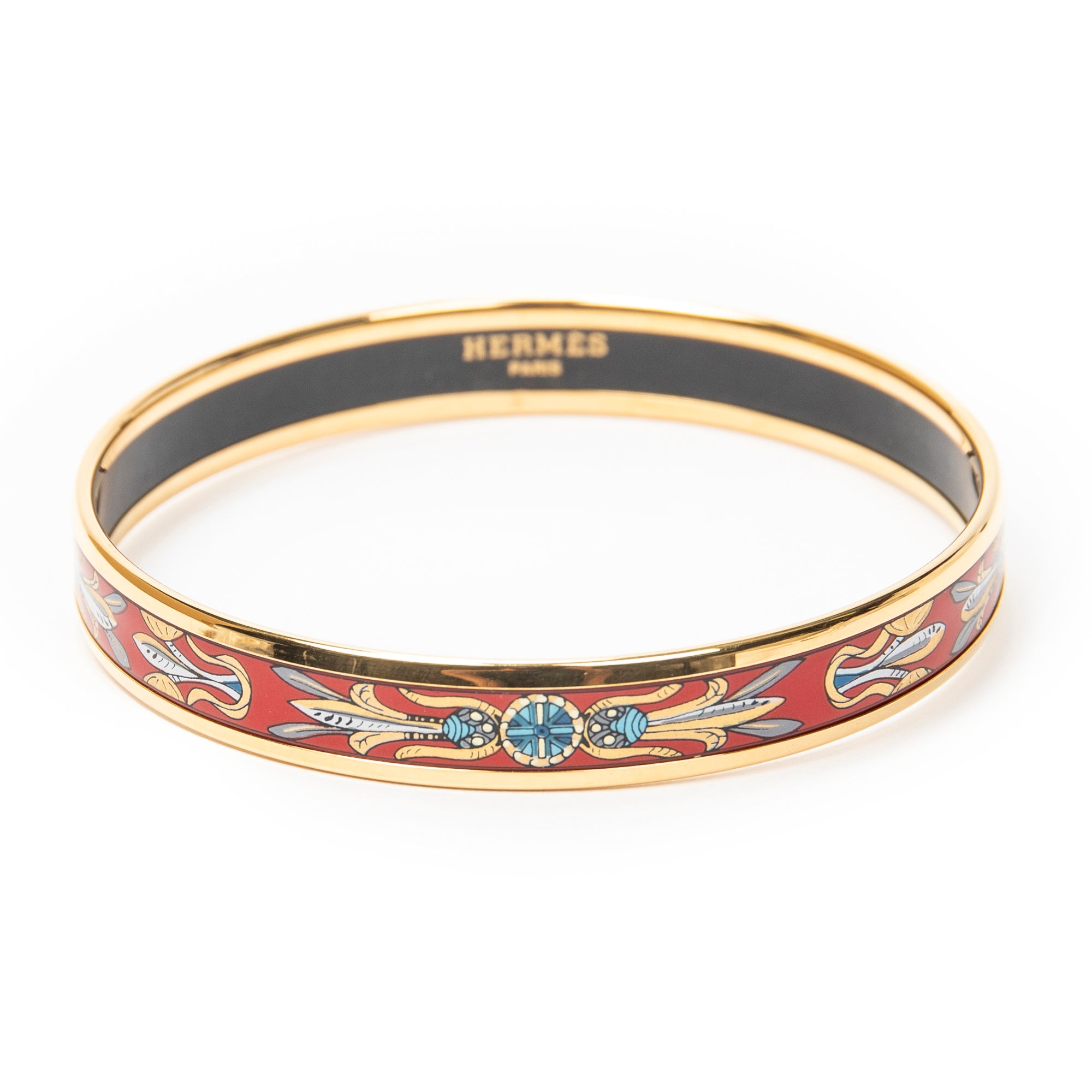 Bracelet Enamel Bangle PM Red Gold Plated