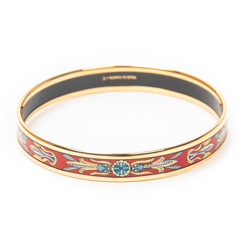Bracelet Enamel Bangle PM Red Gold Plated