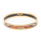 Bracelet Enamel Bangle PM Grey Gold Plated