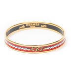 Bracelet Enamel Bangle PM Red Gold Plated