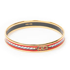 Bracelet Enamel Bangle PM Red Gold Plated