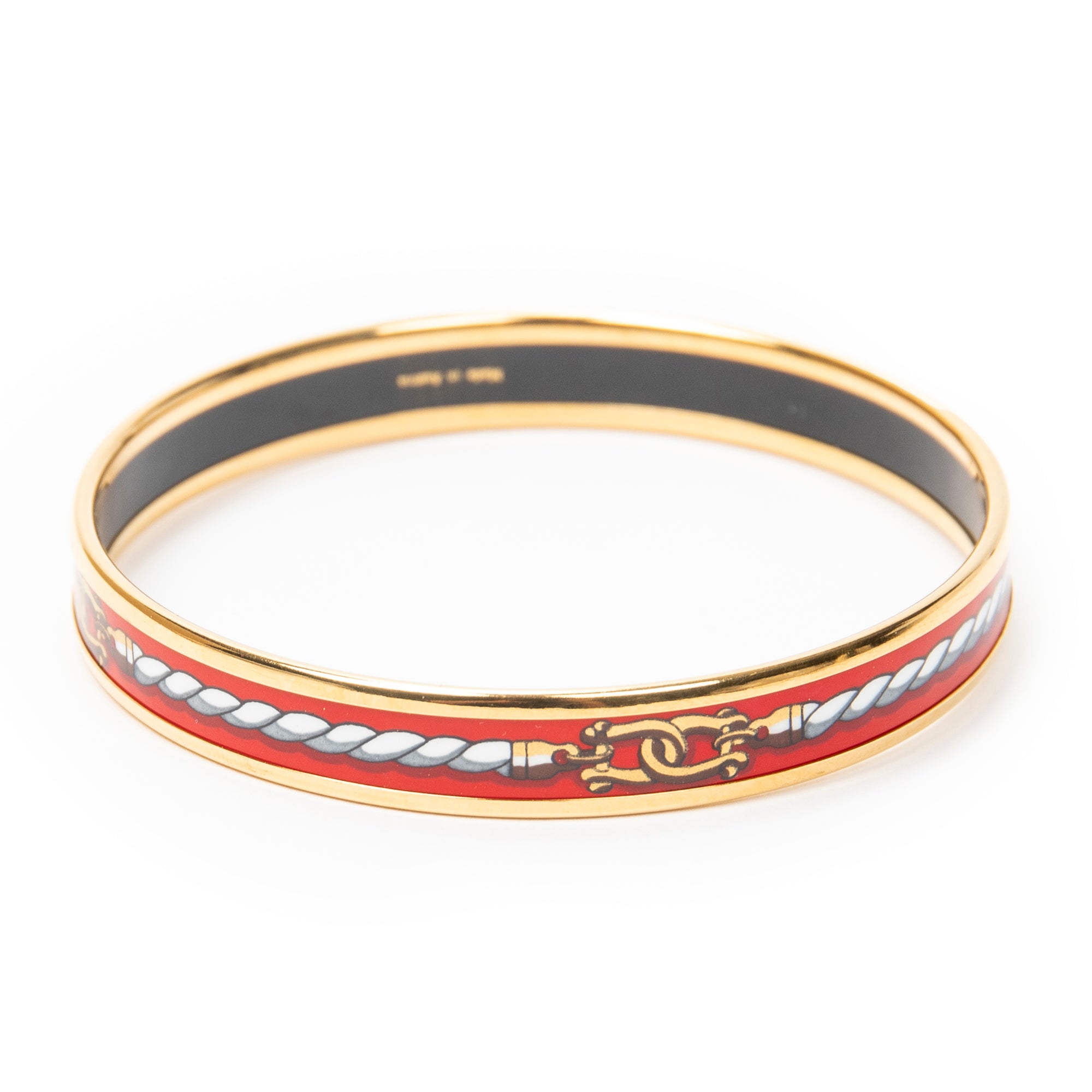 Bracelet Enamel Bangle PM Red Gold Plated