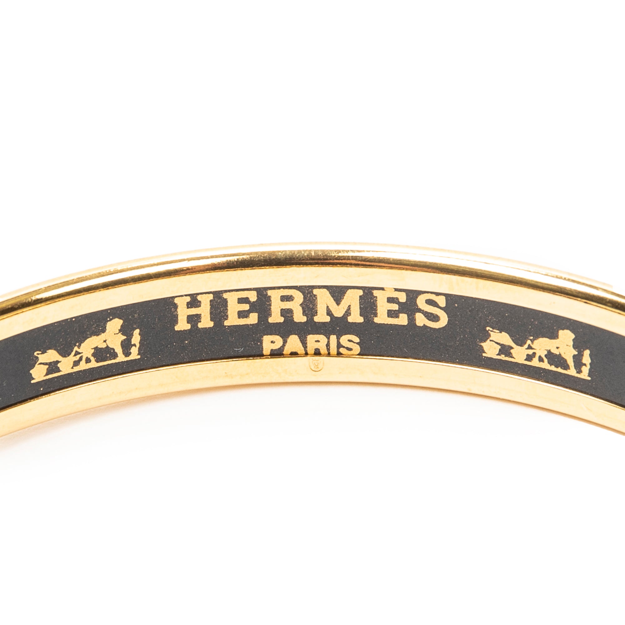 Bracelet Enamel Bangle PM Blue Gold Plated