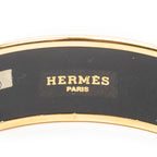 Bracelet Enamel Bangle MM Navy Gold Plated