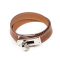 Bracelet Kelly Double Tour Bracelet T2 Brown Swift Leather