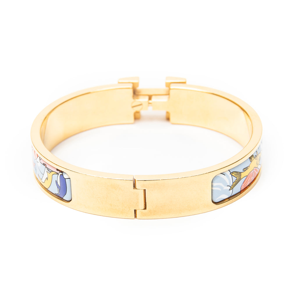Bracelet Clic Clac H Bracelet PM Blue Gold Plated