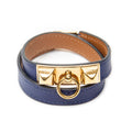 Bracelet Rivale Double Tour Bracelet T1 Blue Swift Leather
