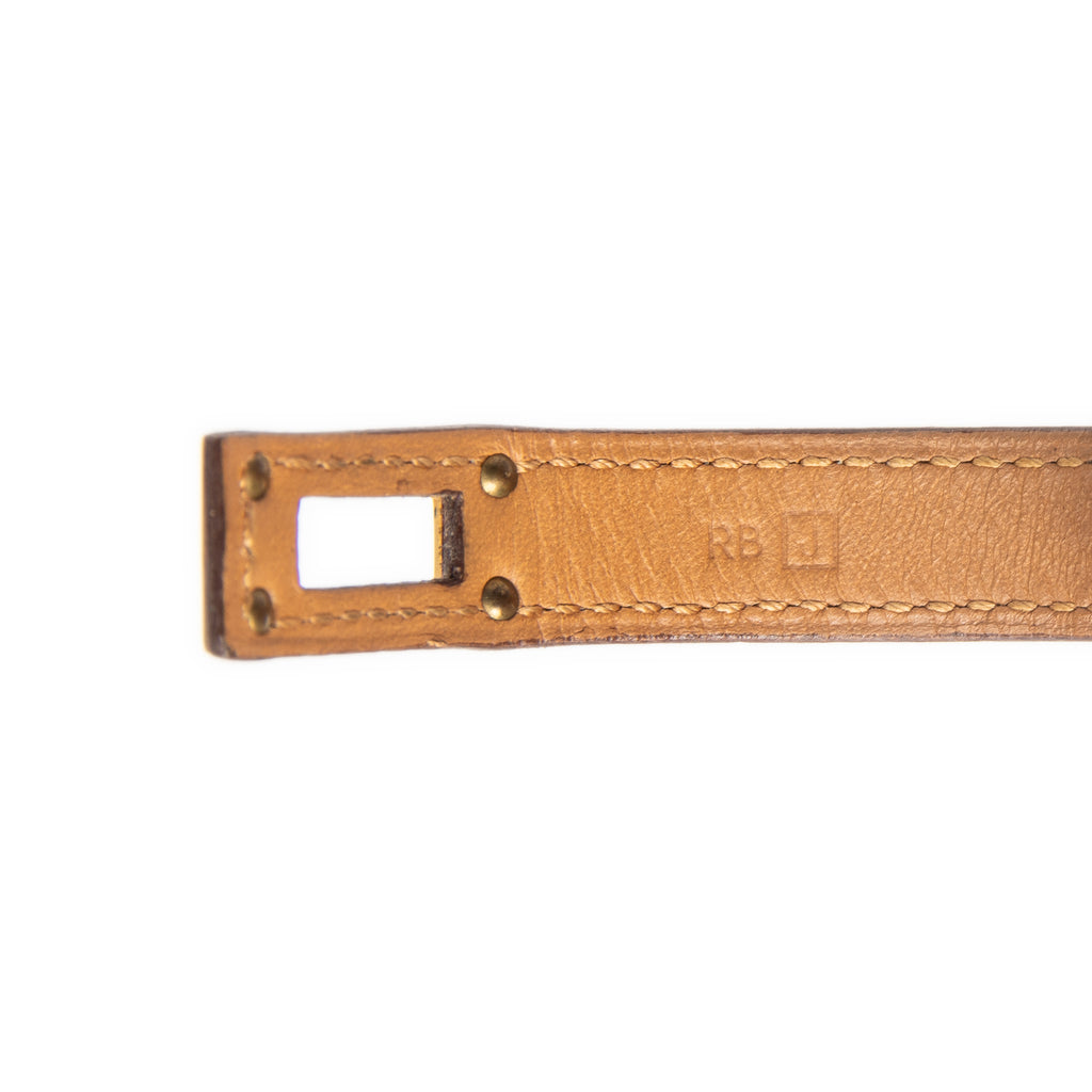 Bracelet Kelly Double Tour Bracelet Orange Swift Leather