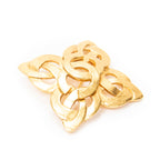 Brooch CC Cross Heart Brooch Gold Gold Plated