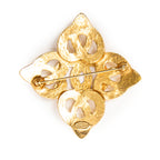 Brooch CC Cross Heart Brooch Gold Gold Plated