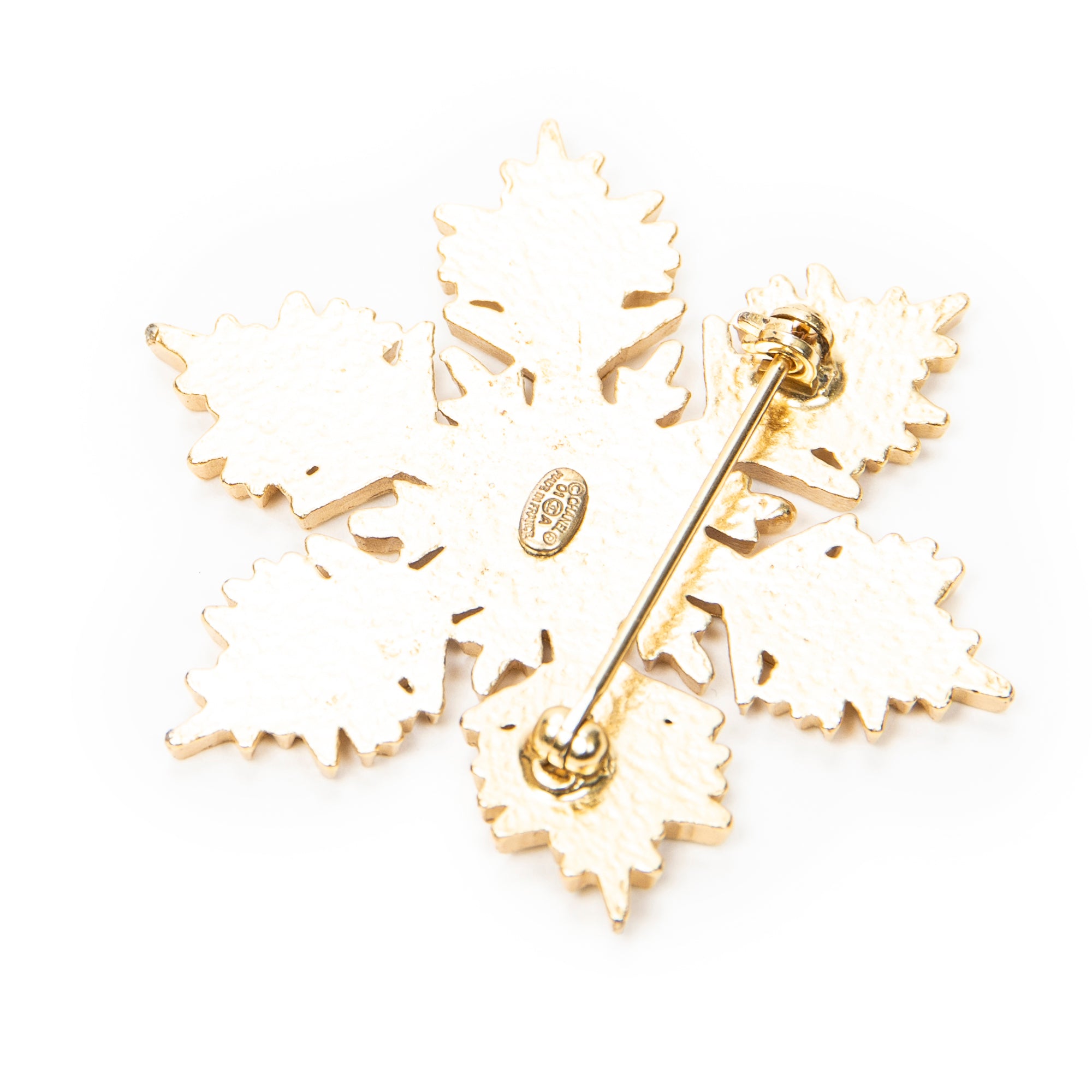 Brooch CC Snowflake Brooch White Gold Plated