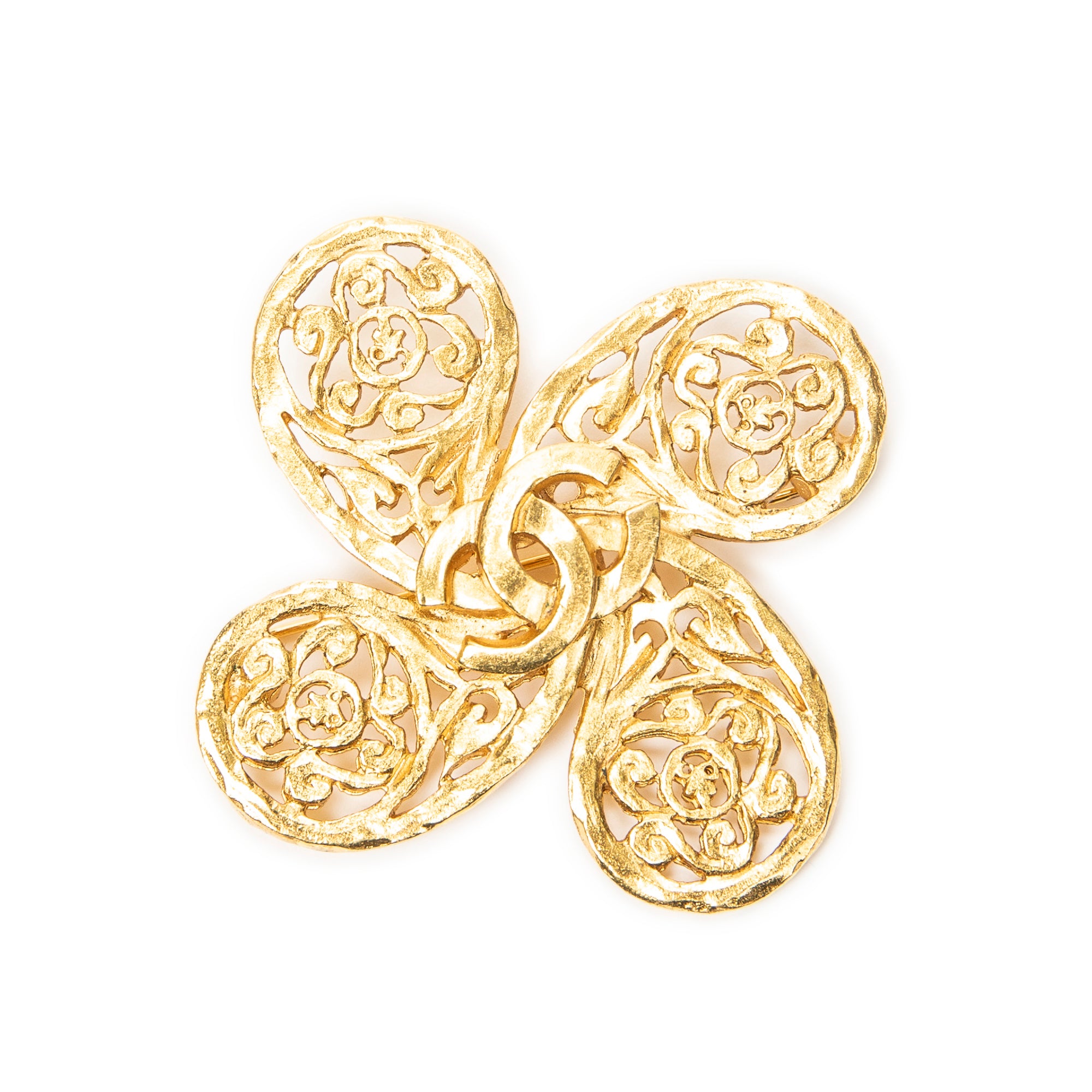 Brooch CC Paisley Brooch Gold Gold Plated