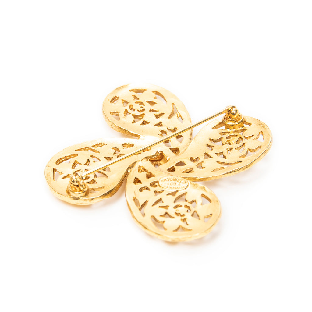 Brooch CC Paisley Brooch Gold Gold Plated