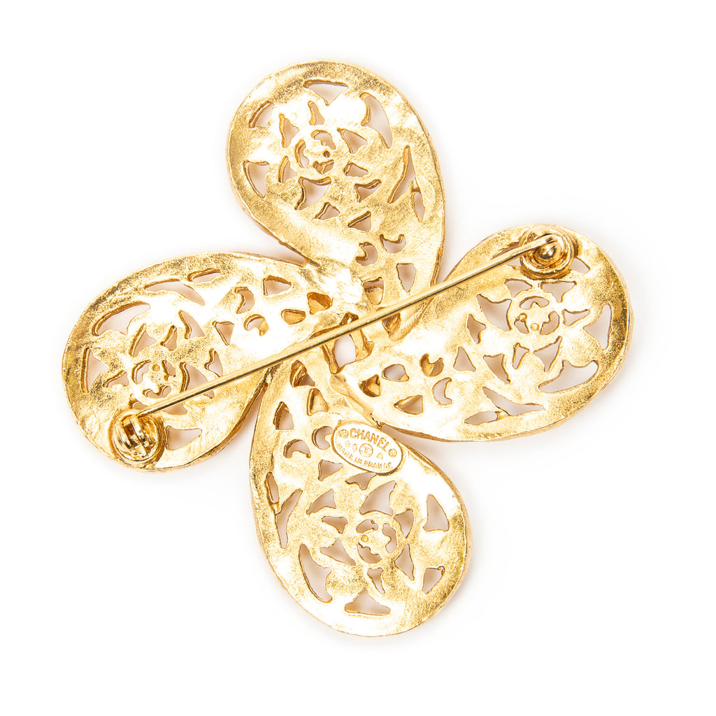 Brooch CC Paisley Brooch Gold Gold Plated