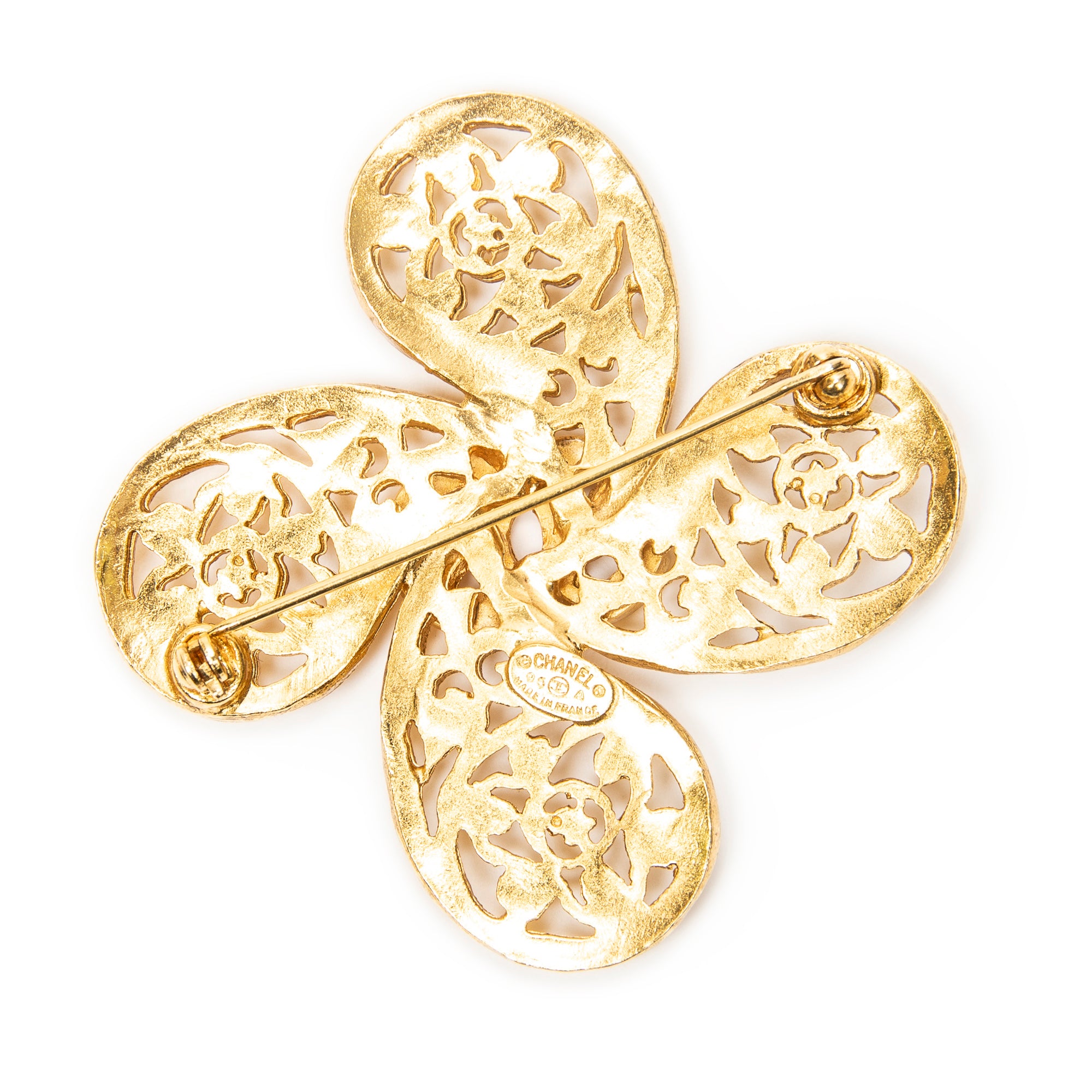 Brooch CC Paisley Brooch Gold Gold Plated