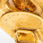 Earrings CC Diamond-shaped Clip On Earrings Gold Gold Plated