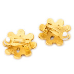 Earrings CC Flower Clip On Earrings Gold Gold Plated