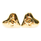 Earrings CC Heart Clip On Earrings Gold Gold Plated