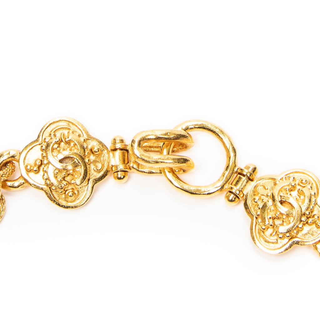 Necklace CC Clover Pendant Necklace Gold Gold Plated