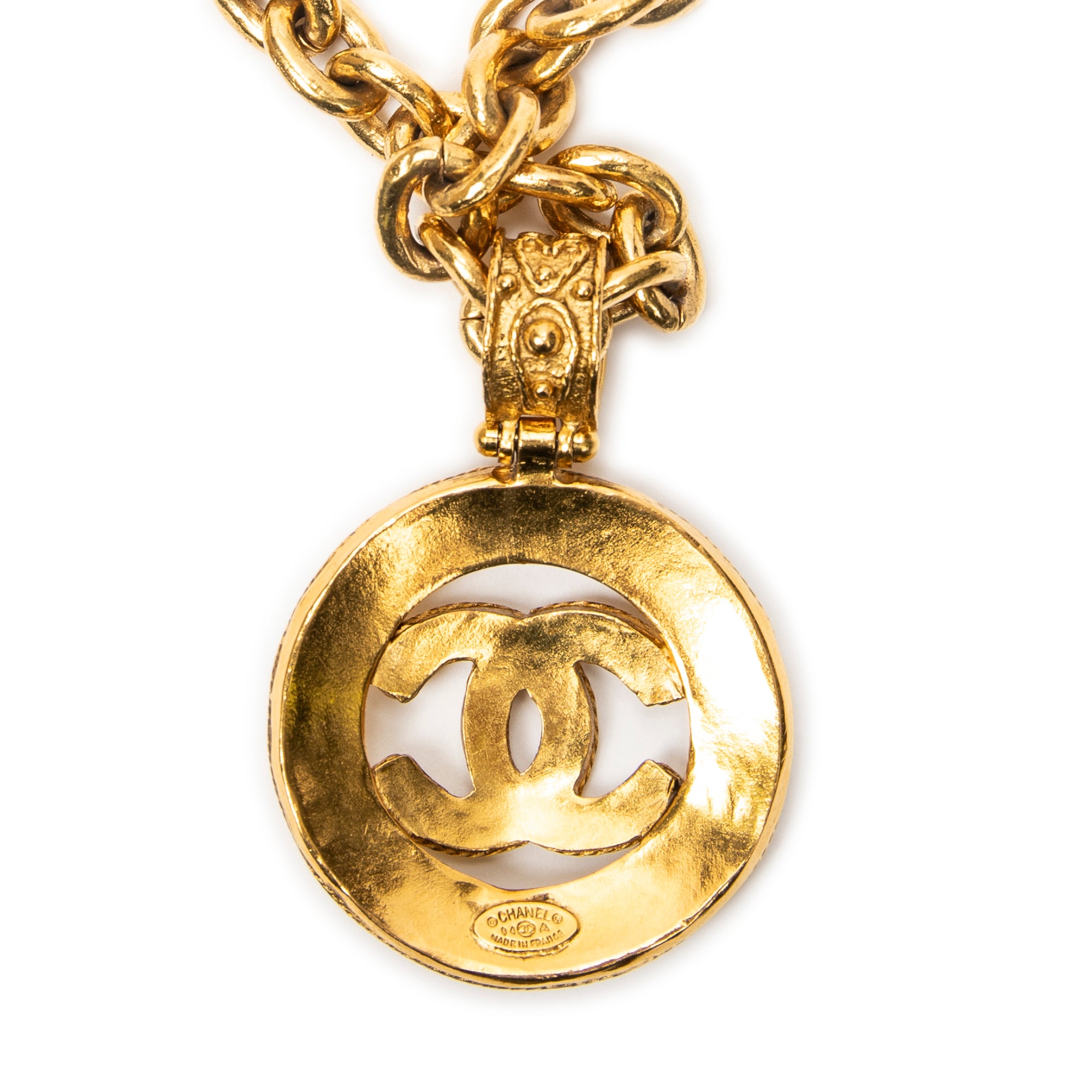 Necklace CC Medallion Pendant Necklace Gold Gold Plated