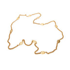 Necklace CC Crown Medallion Necklace Gold Gold Plated