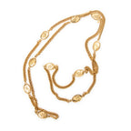 Necklace CC Crown Medallion Necklace Gold Gold Plated