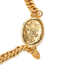 Necklace CC Crown Medallion Necklace Gold Gold Plated