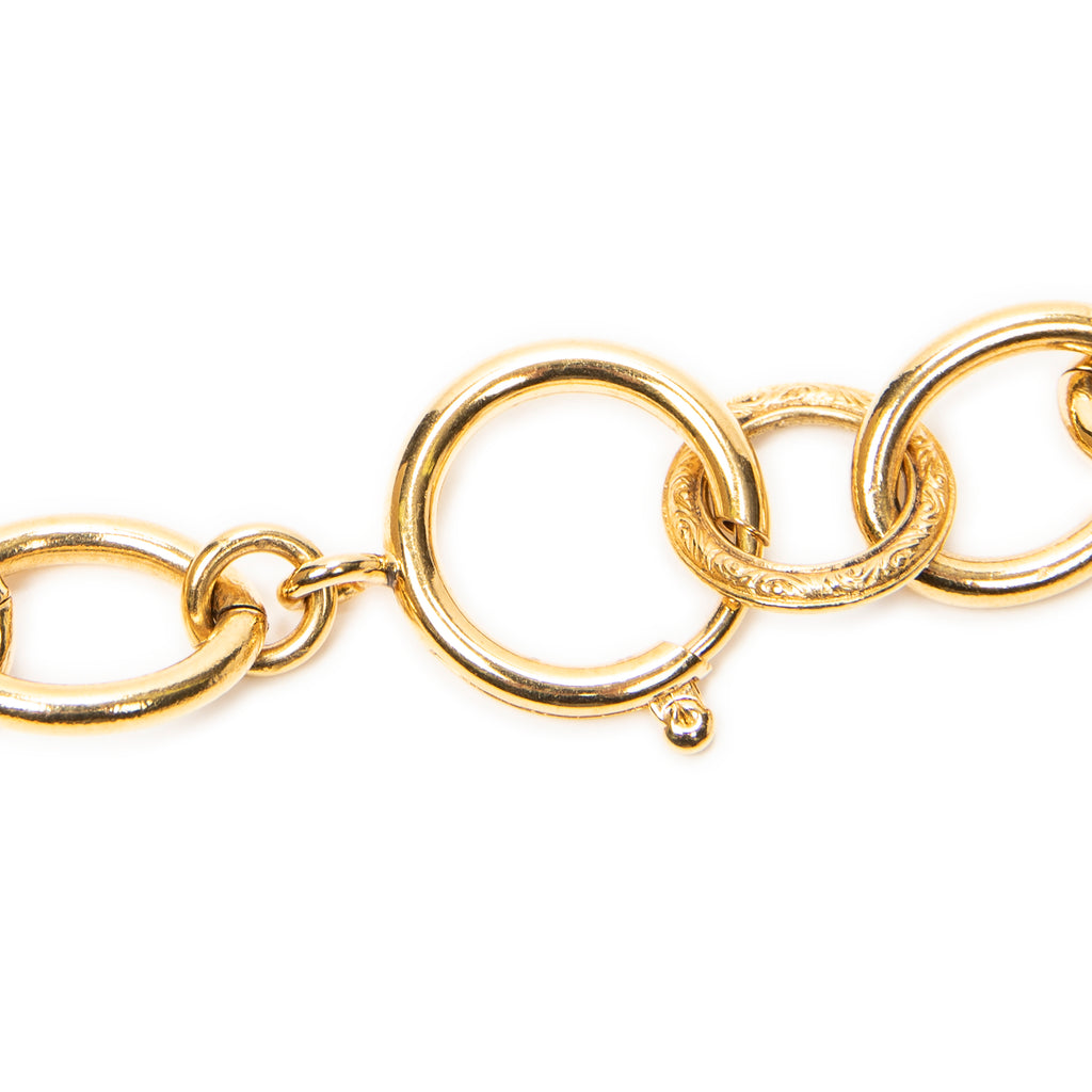 Necklace Large CC Pendant Necklace Gold Gold Plated